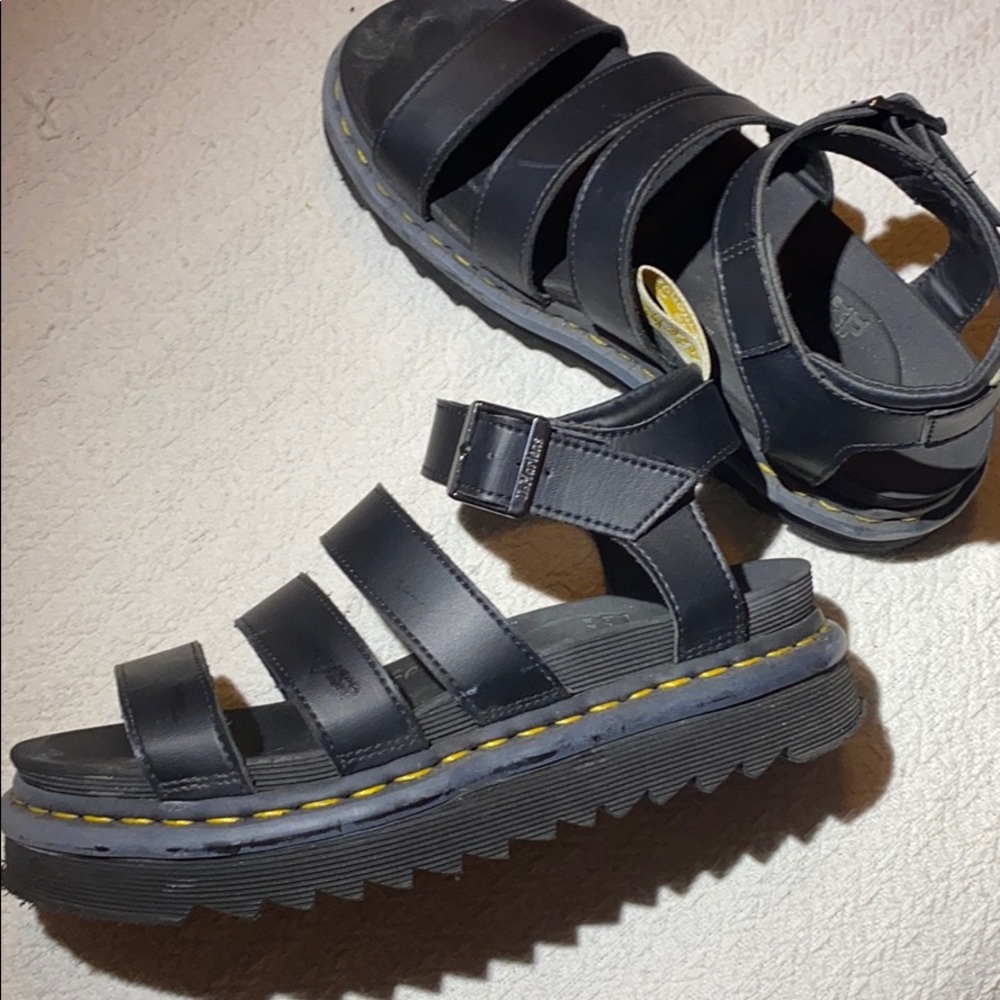 Dr. Martens Black Vegan Leather Sandals